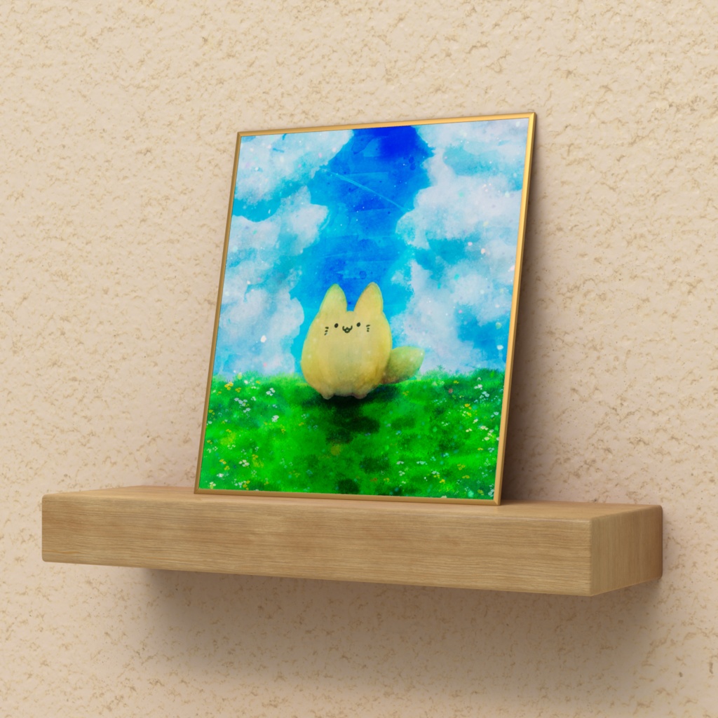 ころころきつねさん(さまー) ミニ色紙