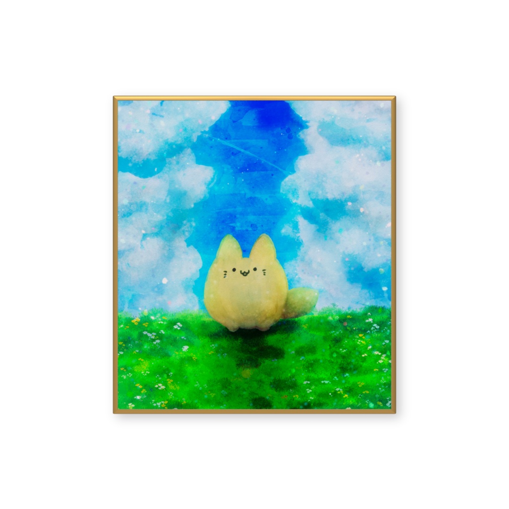 ころころきつねさん(さまー) ミニ色紙