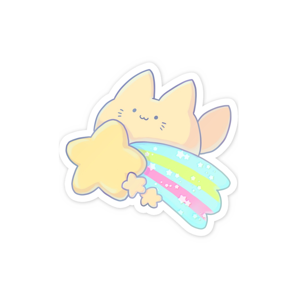 ころころきつねさん(ながれぼし) スマホステッカー