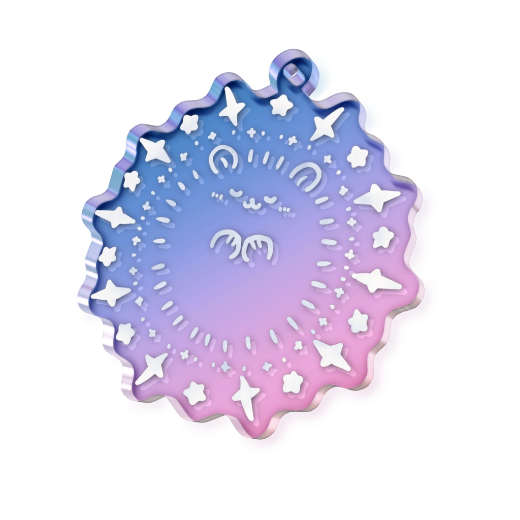 【全9種】わたポメ（おいのり）　オーロラアクリルキーホルダー(50 × 50mm)