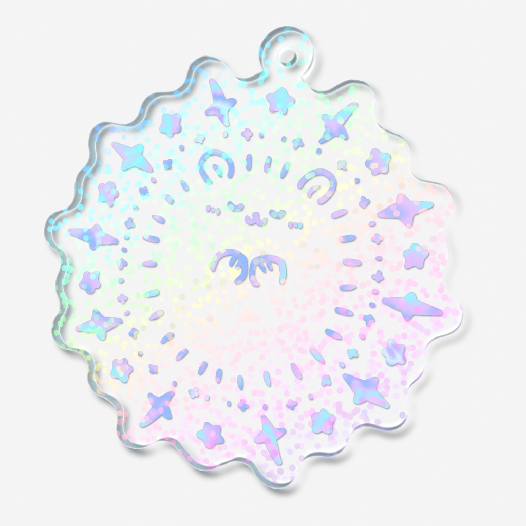 【全5種】わたポメ(おいのり) ホログラムアクリルキーホルダー(50×50㎜)