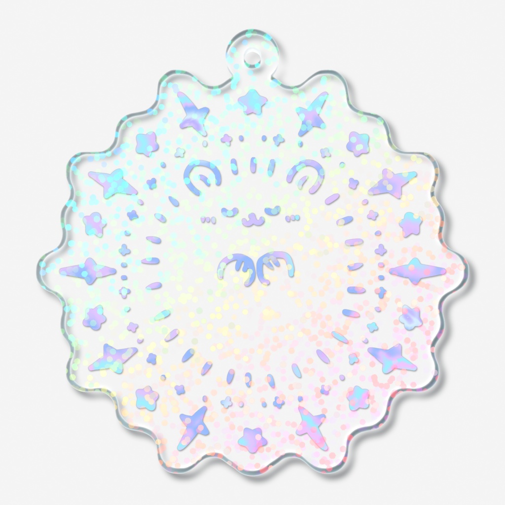 【全5種】わたポメ(おいのり) ホログラムアクリルキーホルダー(50×50㎜)