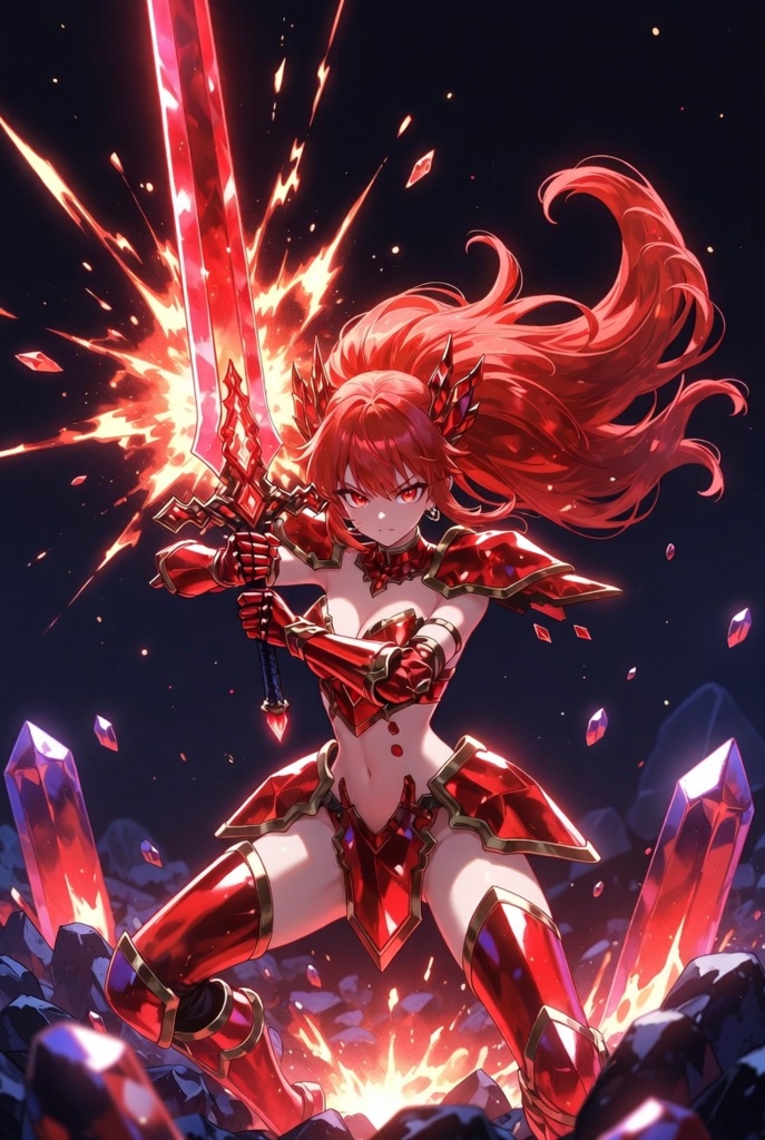 【Prototype】 Ruby Blade｜Birthstone Arsenal（7月ルビー）
