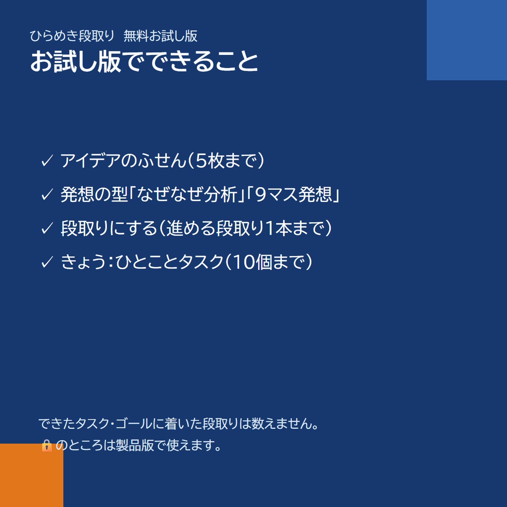 【無料】スマホアプリ「ひらめき段取り」お試し版|アイデアのふせんと段取りをひとつに(登録なし)