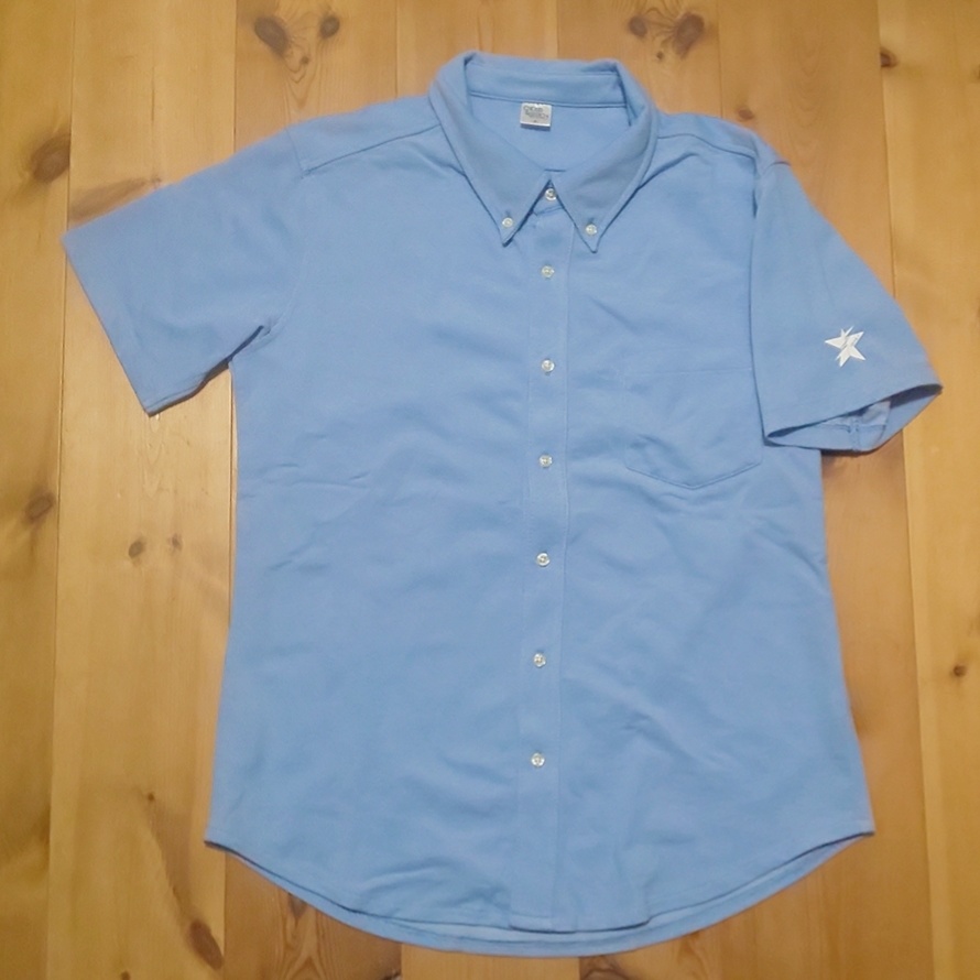 【ラスト1着】カジュアルニットシャツ(ネイビーS)