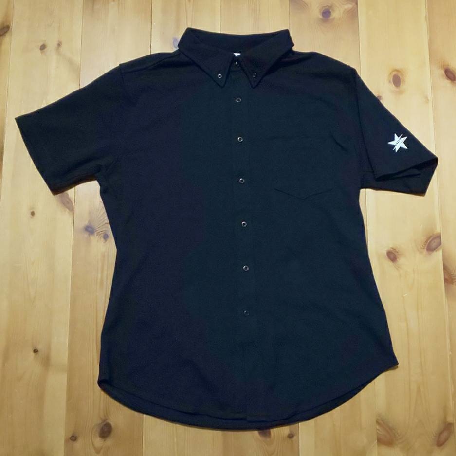 【ラスト1着】カジュアルニットシャツ(ネイビーS)