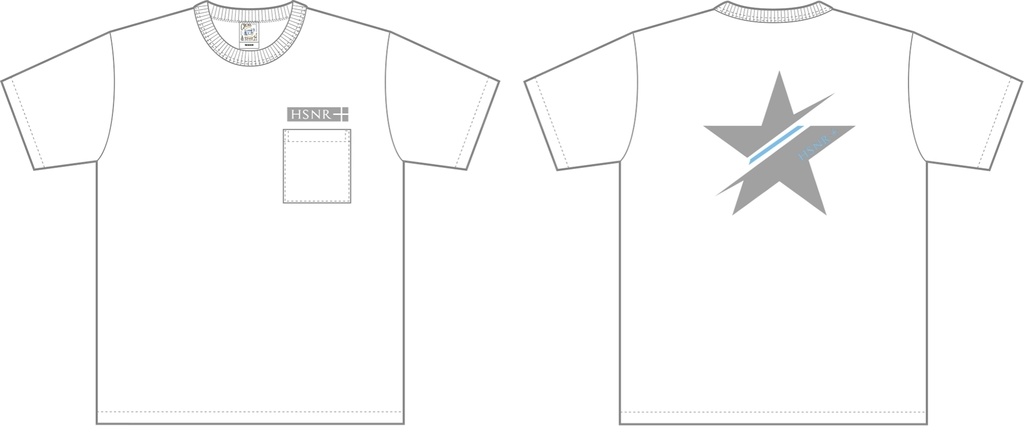星ロゴTシャツ(ポケット付) ホワイトす