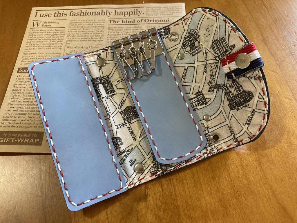 本革  鞄型キーケース