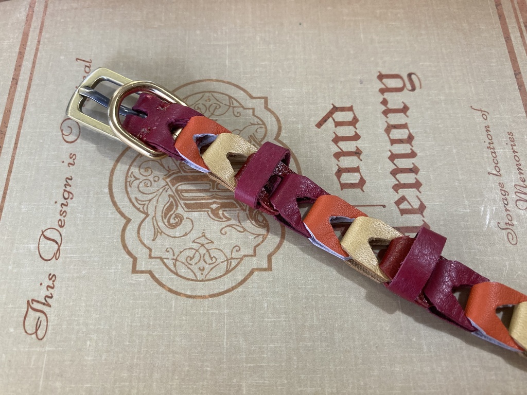 本革 犬・猫用首輪(人用ブレスレットやアンクレットにも)