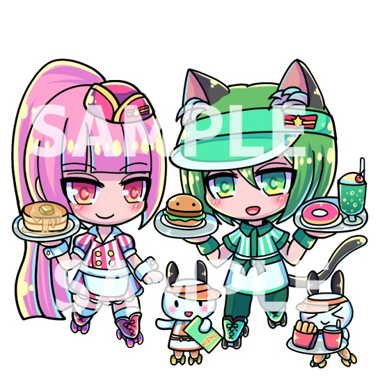 睦月＆スミレ80mmアクリルスタンド　ダイナー