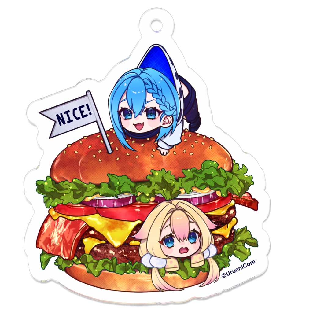 【潤縁コア】Nice Burger キーホルダー