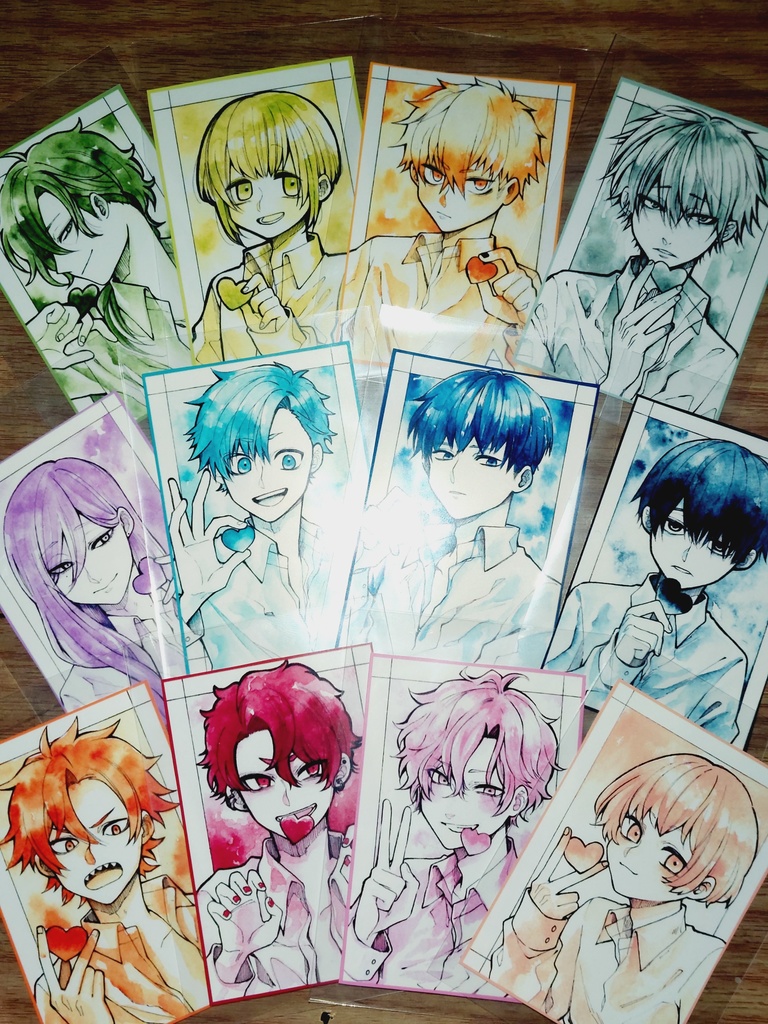 【ステッカー】単色塗り男子ステッカー　通常ver