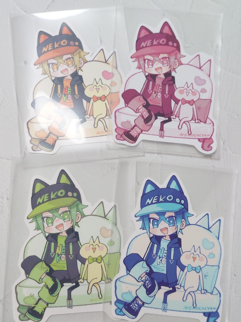 ネコ推しステッカー【色４種】