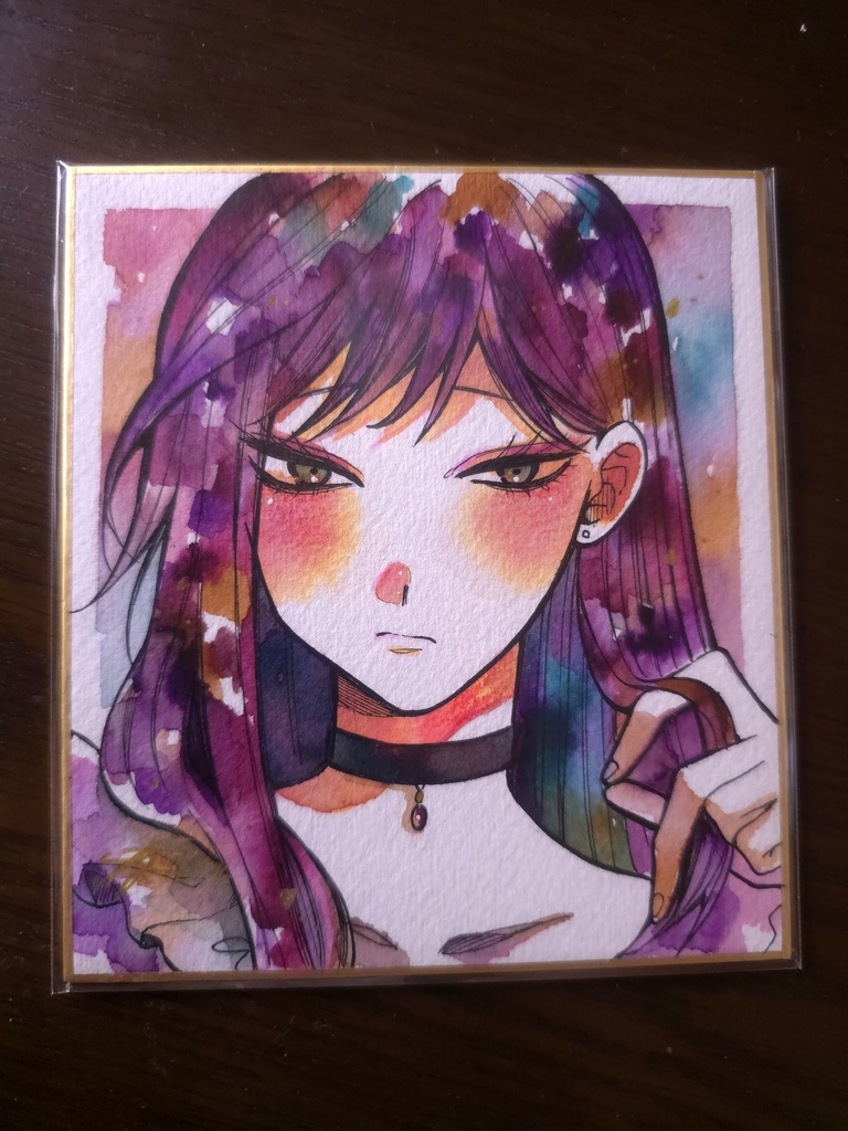 【ミニ色紙】紫