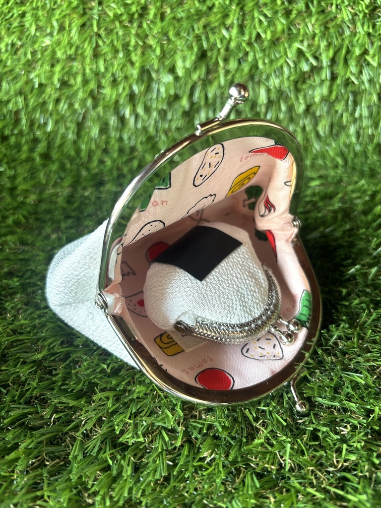 おにぎりがま口ポーチ タブ付き