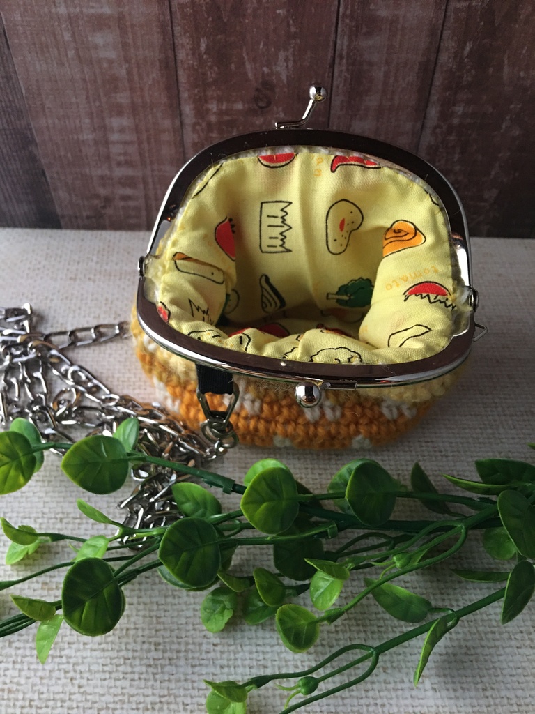 鬼滅の刃 我妻善逸イメージ手編みがま口