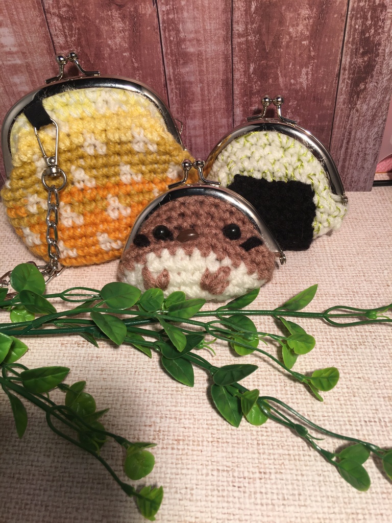 鬼滅の刃 我妻善逸イメージ手編みがま口