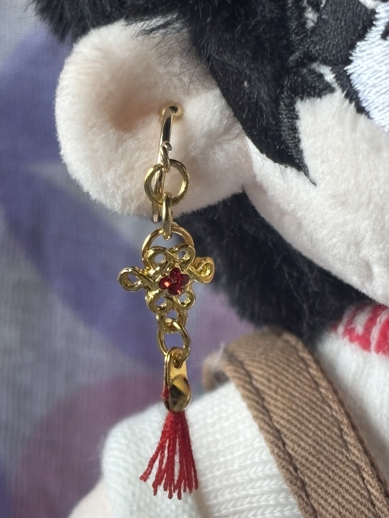 ぬいぐるみ用 イヤーカフ 中華風　片耳