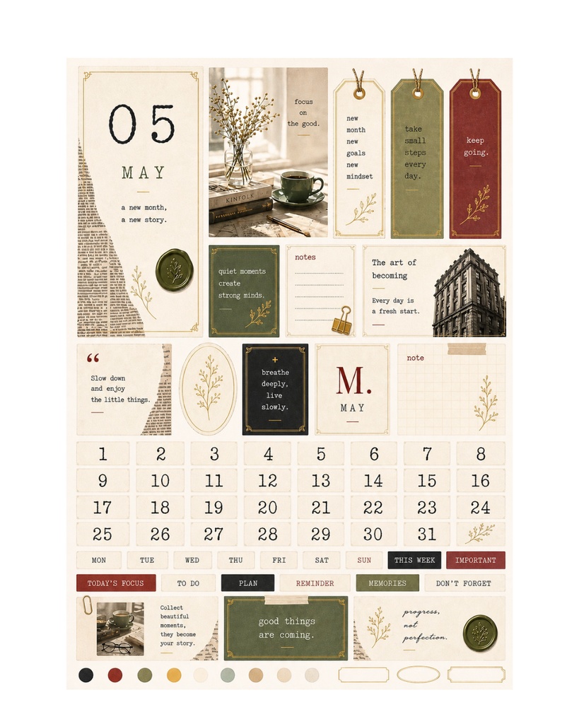 Quiet Room – May June|A4印刷データ+A5おまけ(6枚セット)