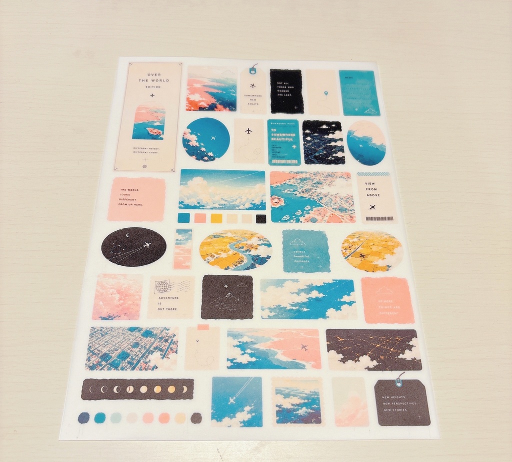【単品】透けるデザインペーパー over the world 