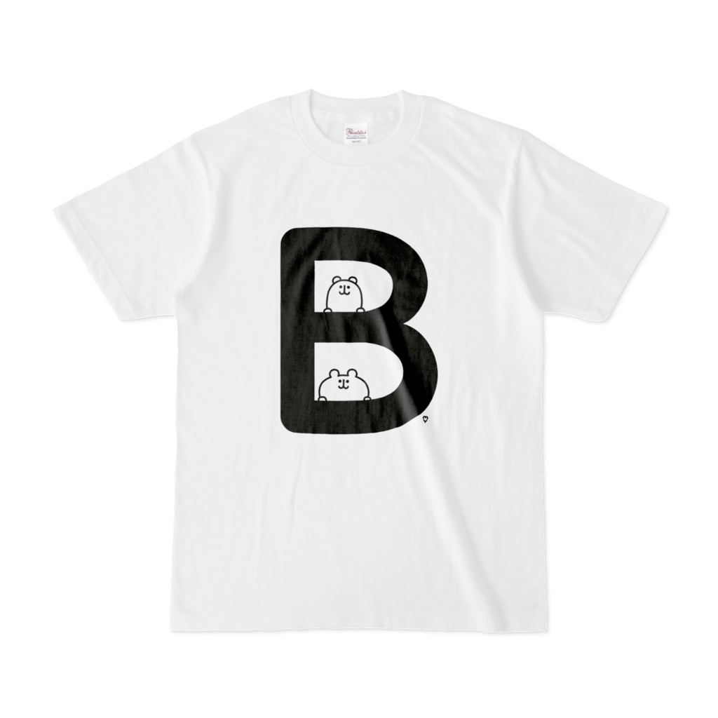 「A」「B」「C」ゆるくま文字Tシャツ