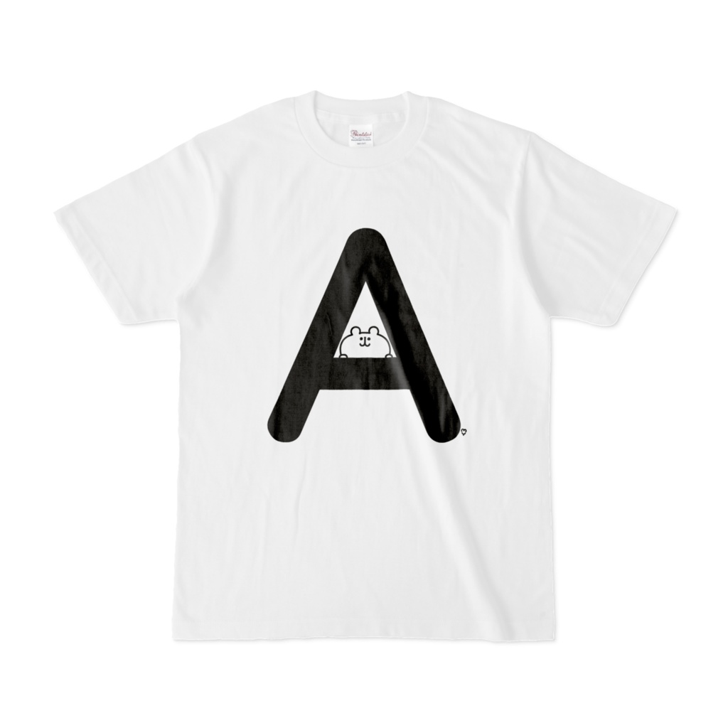 「A」「B」「C」ゆるくま文字Tシャツ