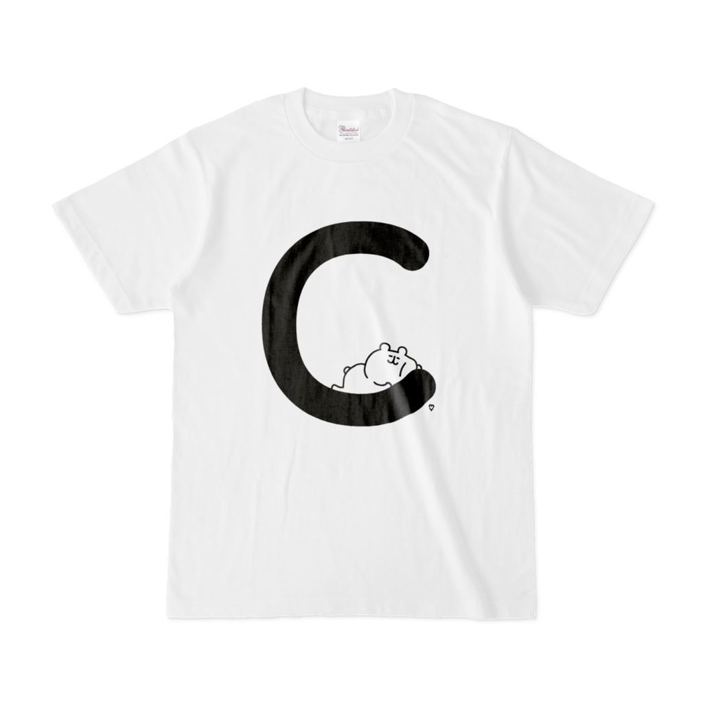 「A」「B」「C」ゆるくま文字Tシャツ