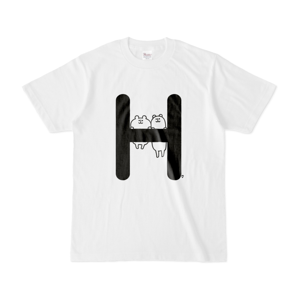 「G」「H」「I」ゆるくま文字Tシャツ