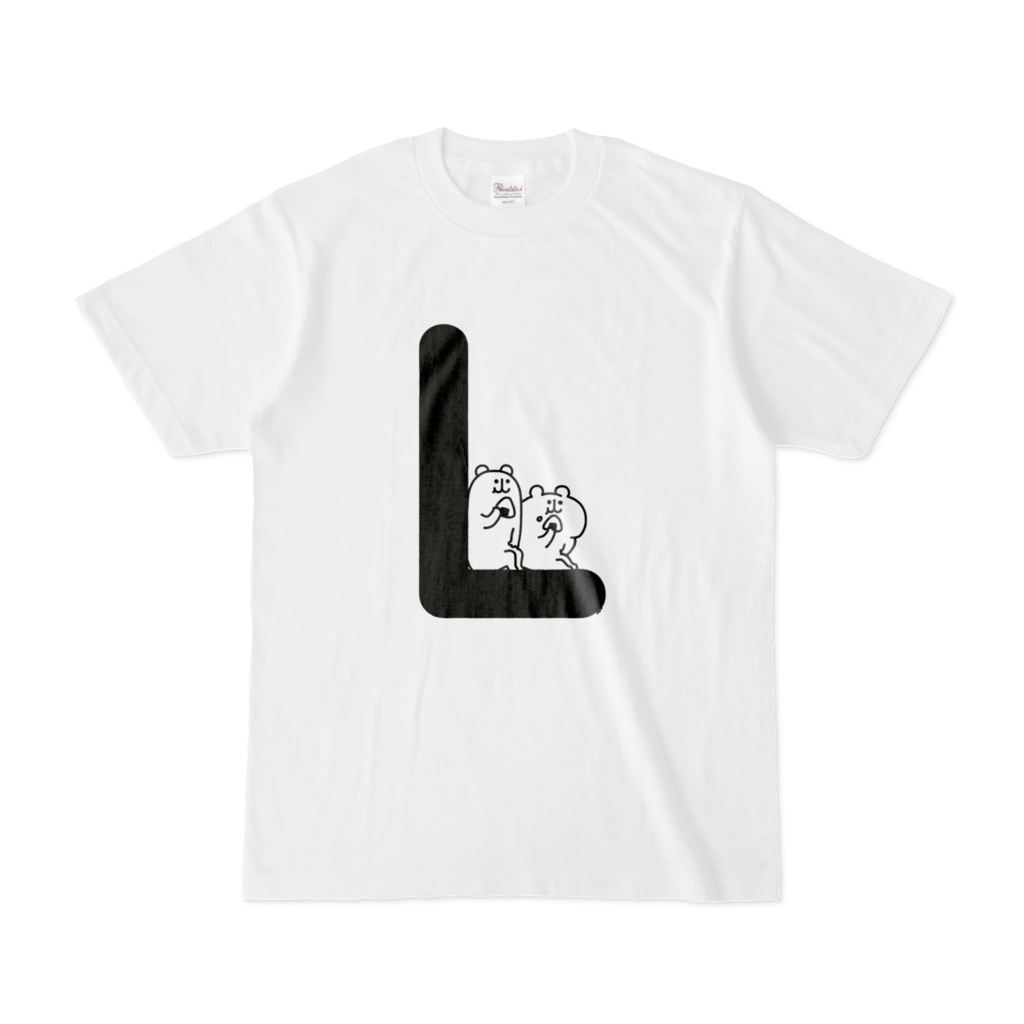 「J」「K」「L」ゆるくま文字Tシャツ