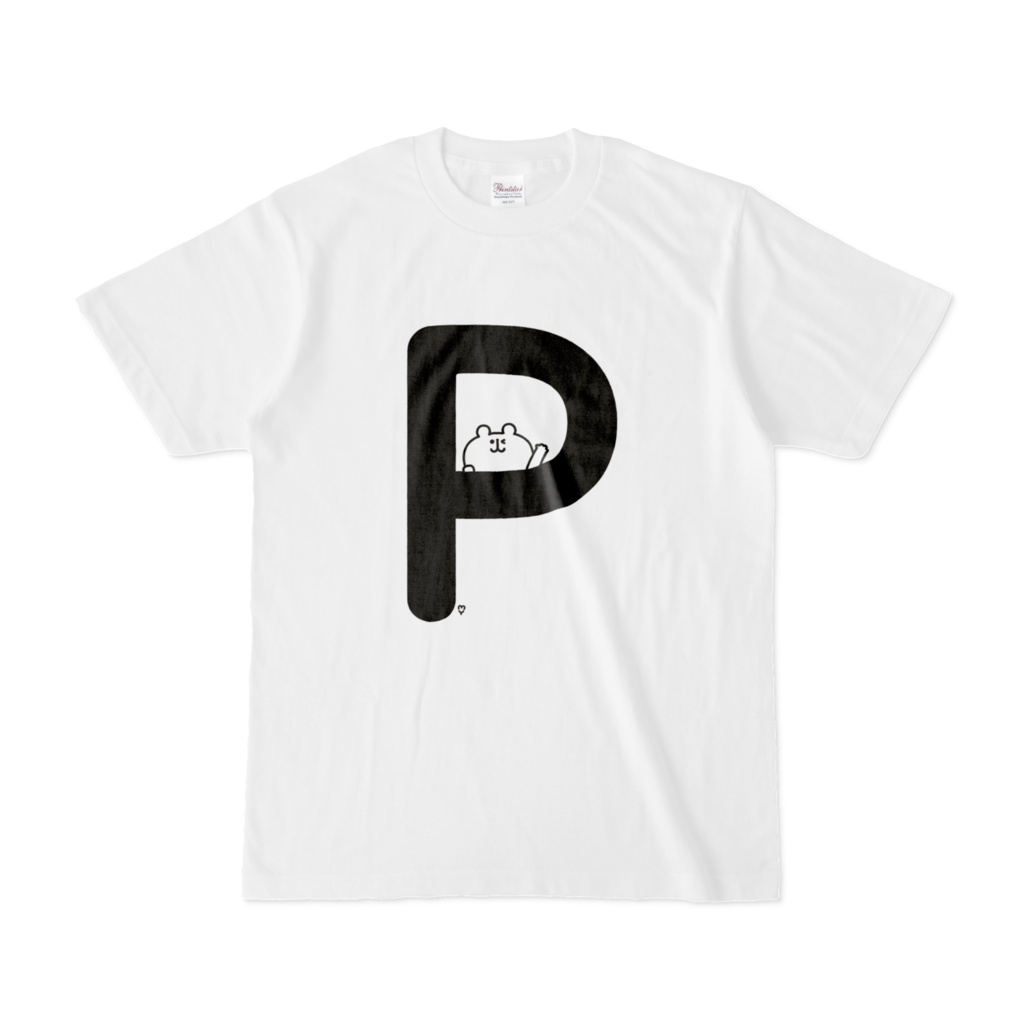 「P」「Q」「R」ゆるくま文字Tシャツ