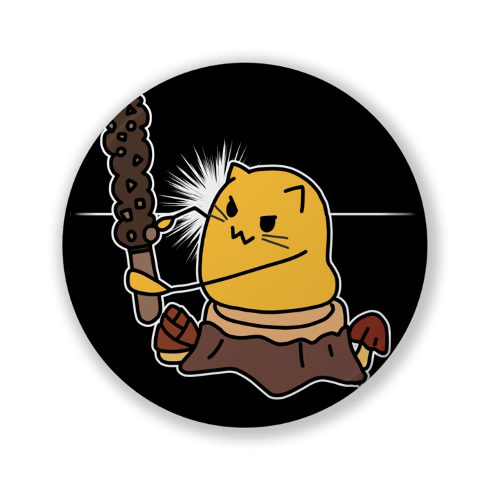 鬼にゃぷ缶バッジ(支援用)