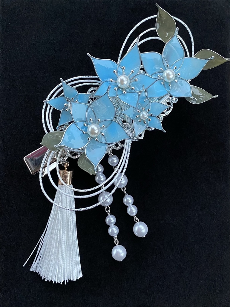 光秀さんからの贈り物 桔梗の髪飾り