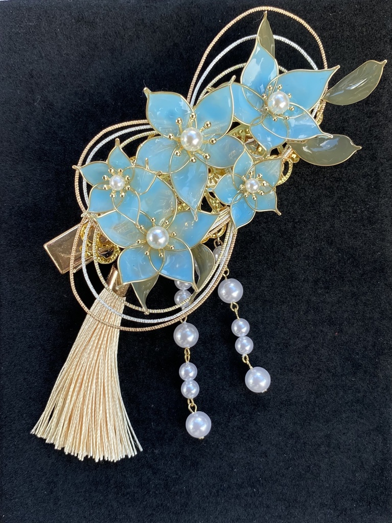 光秀さんからの贈り物 桔梗の髪飾り