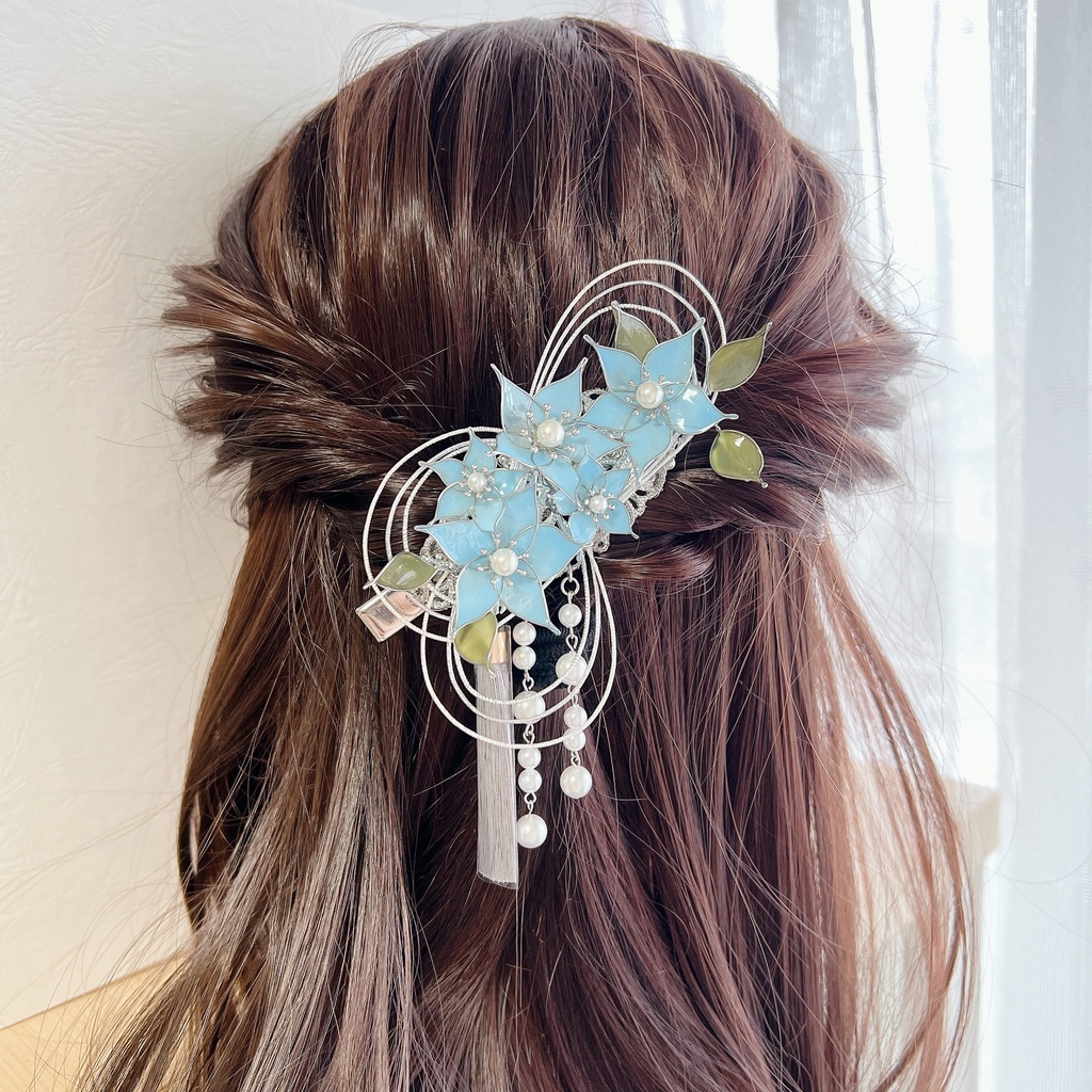 光秀さんからの贈り物 桔梗の髪飾り