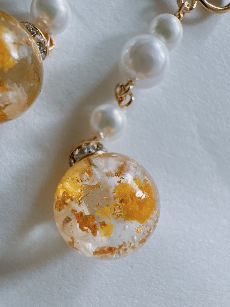 家康からの贈り物 花柄の七宝焼き耳飾り