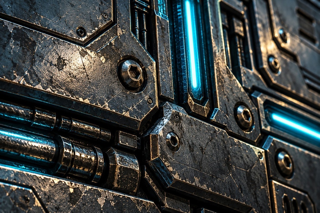 Sci-Fi Panels & Surfaces Texture Pack - 20 Stylised PBR Materials