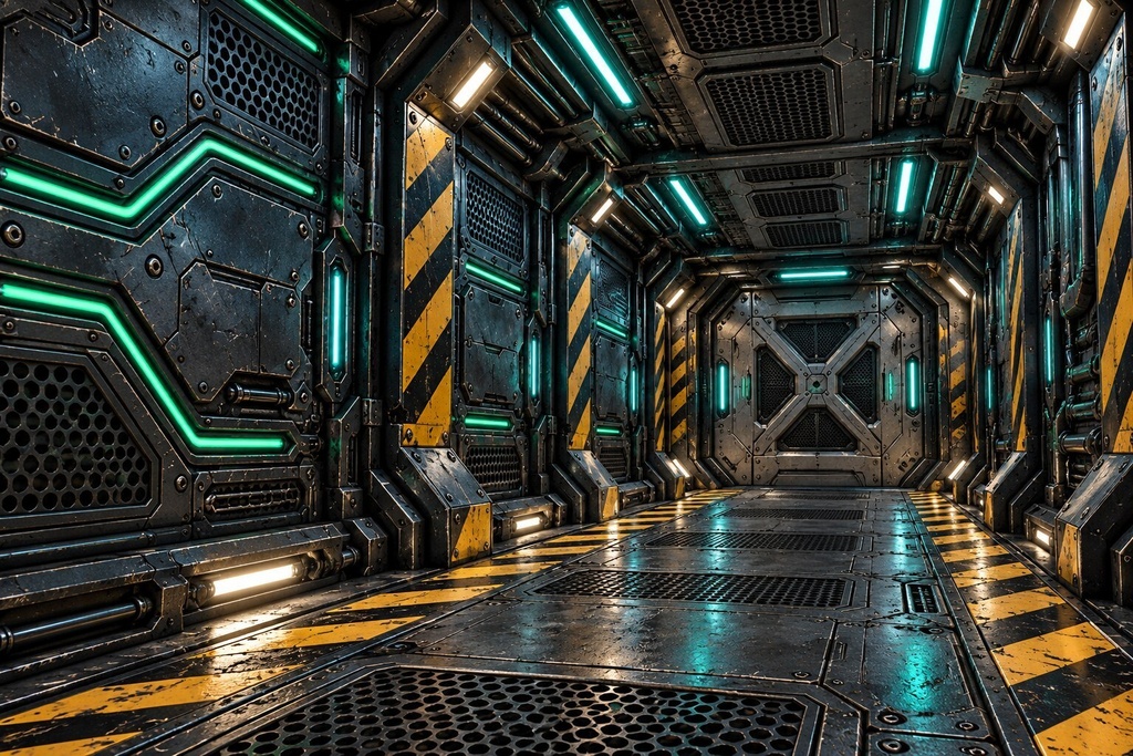 Sci-Fi Panels & Surfaces Texture Pack - 20 Stylised PBR Materials