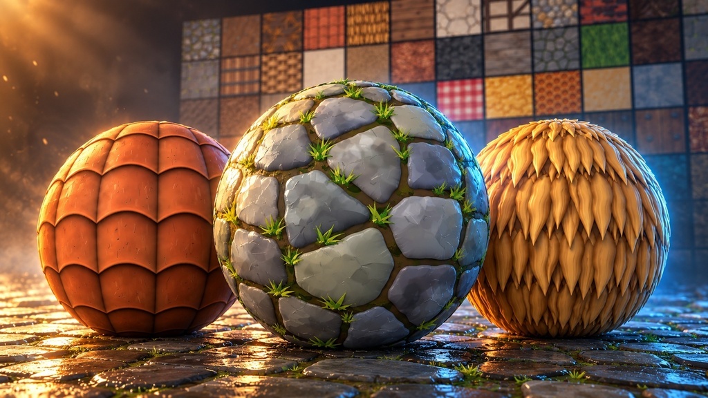 Village & Medieval Habitats Texture Pack - 100 Stylised PBR Materials
