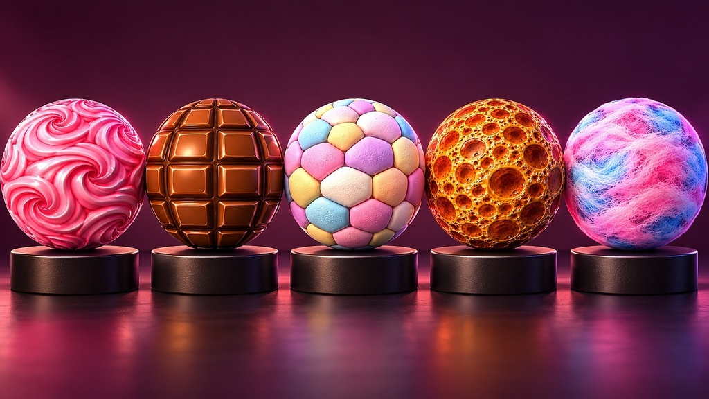 Sweet Shop Surfaces Texture Pack - 10 Stylised PBR Materials