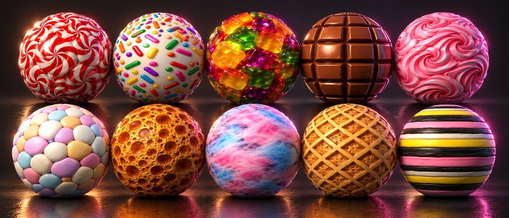 Sweet Shop Surfaces Texture Pack - 10 Stylised PBR Materials