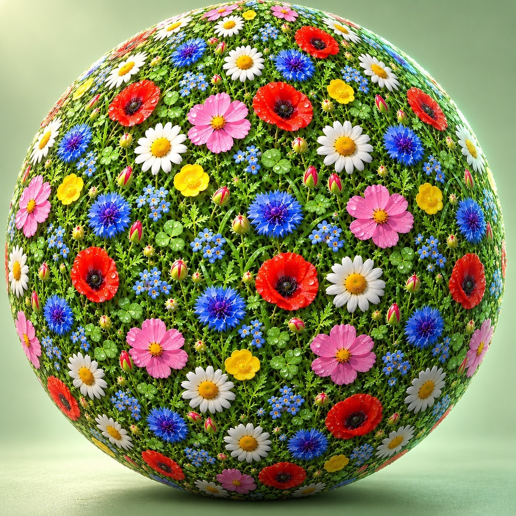 Dewy Daisy Garden - Free Stylised PBR Material