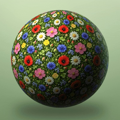 Dewy Daisy Garden - Free Stylised PBR Material