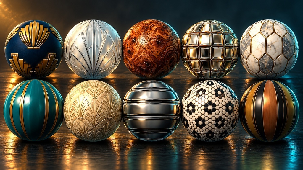 Art Deco Luxury Interiors Texture Pack - 20 Stylised PBR Materials