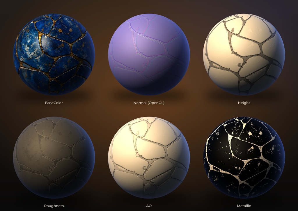 Ancient Egyptian Tomb Surfaces Texture Pack - 10 Stylised PBR Materials