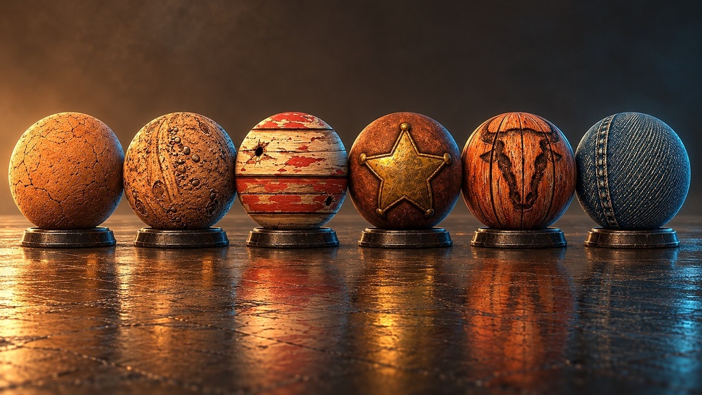 Wild West Frontier Town Texture Pack - 10 Stylised PBR Materials