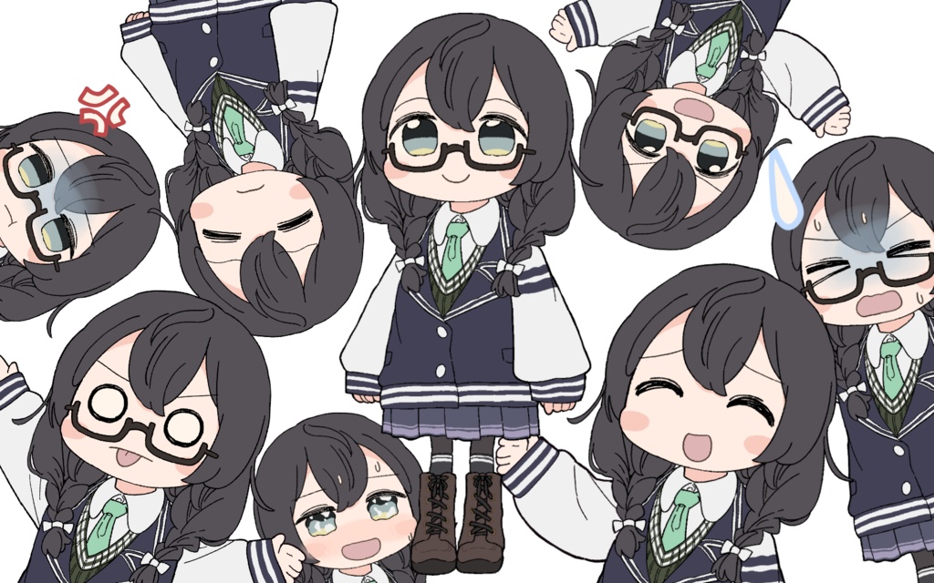 花隈千冬の立ち絵つくりました。