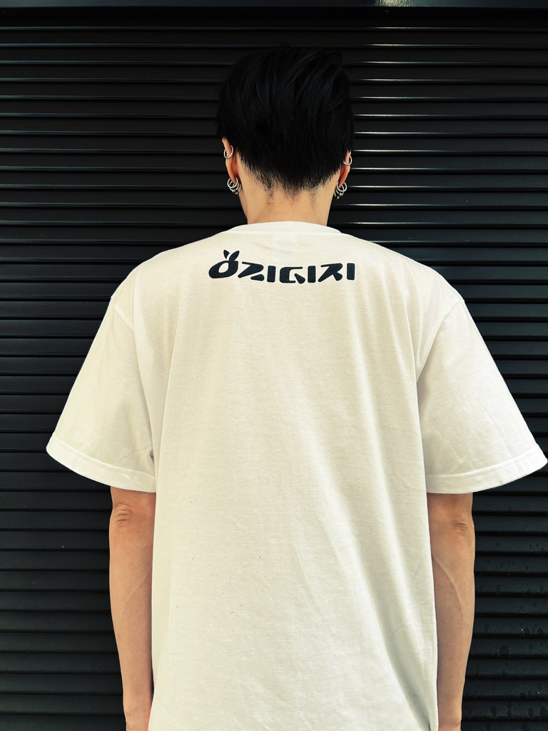 OZIGIRI Digital Grindcore Tシャツ(ホワイト)