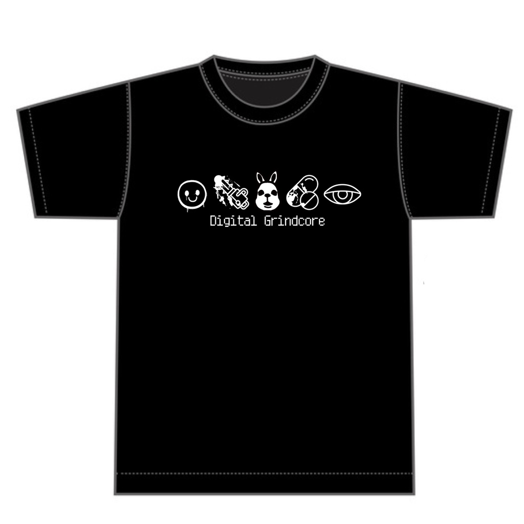 OZIGIRI Digital Grindcore Tシャツ(ブラック)