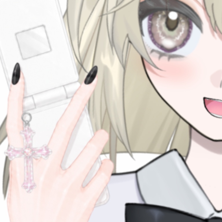 黒ネイル♡手素材セット 全48種+おまけ【透過PNG】