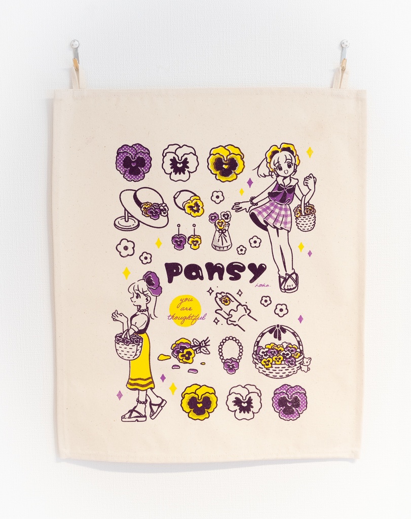 パンジー　ファブリックポスター